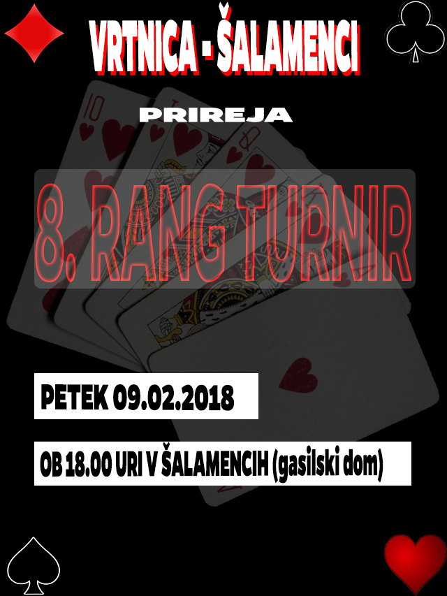 8. RANG TURNIR @ ŠALAMENCI - GASILSKI DOM | Murska Sobota | Slovenija